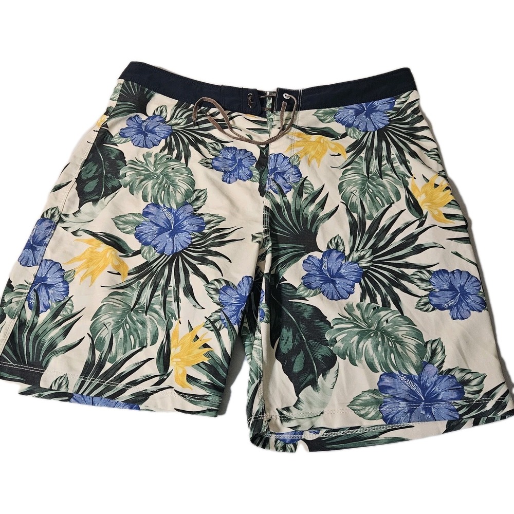 Hurley Phantom Board Shorts Men 34‎ Swim Trunks Floral Beach Hawaiian Aloha 8.5"